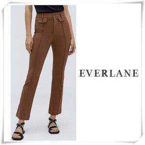 Everlane The Work It Stretch Cotton Ponte Pant in Espresso Brown Size 6